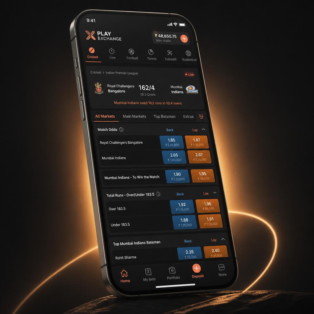 Peach777 app dashboard with live cricket odds on a mobile phone